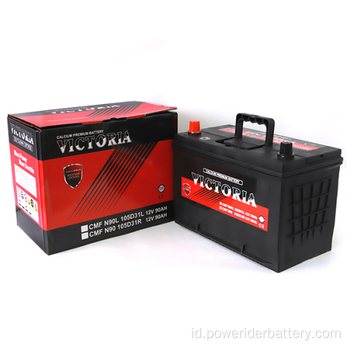 12V 90Ah 105D31L MF mobil asam timbal mulai baterai